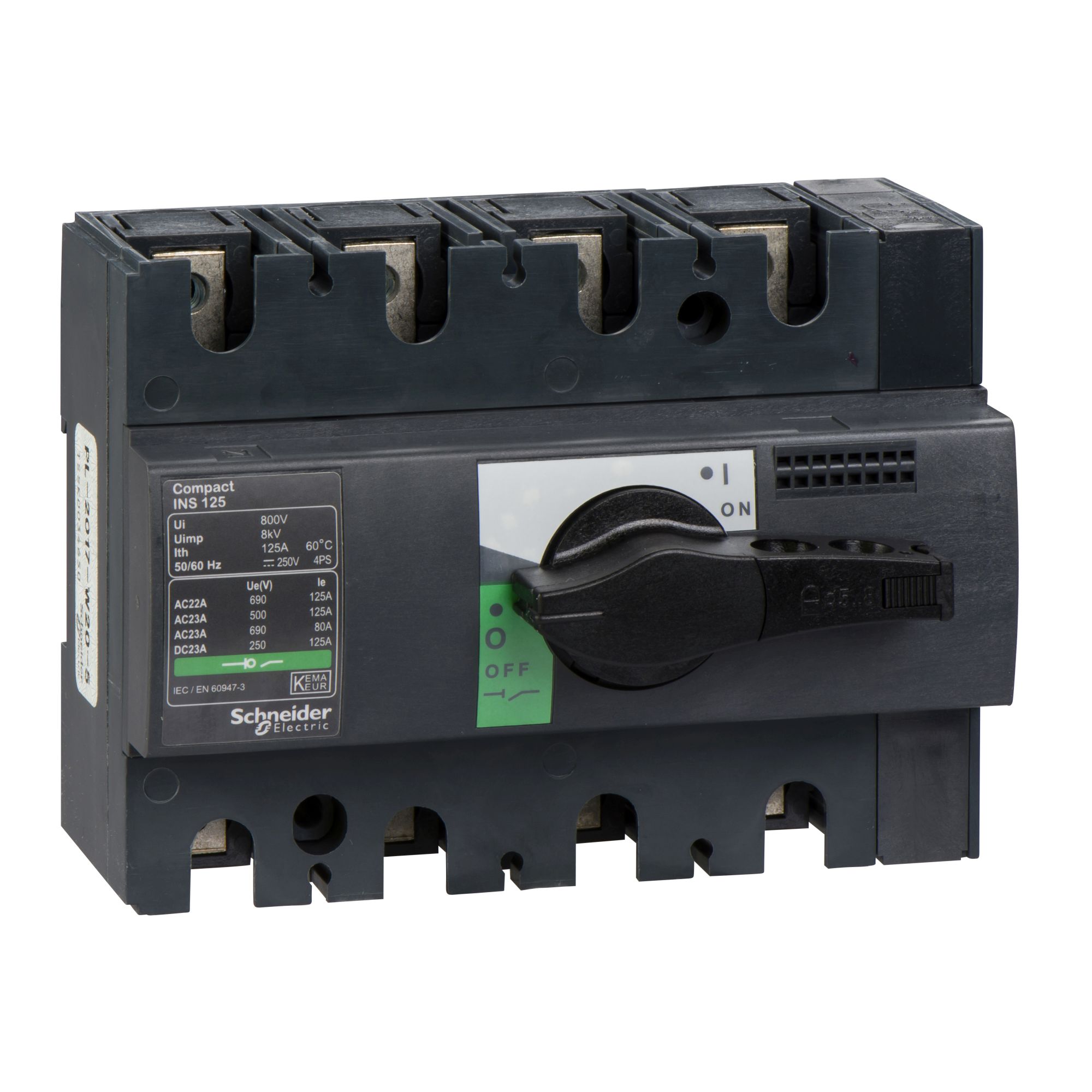 Seccionador 0-1 Ins 125A 4P Man-neg 28911 — Schneider Electric — Schneider Electric
