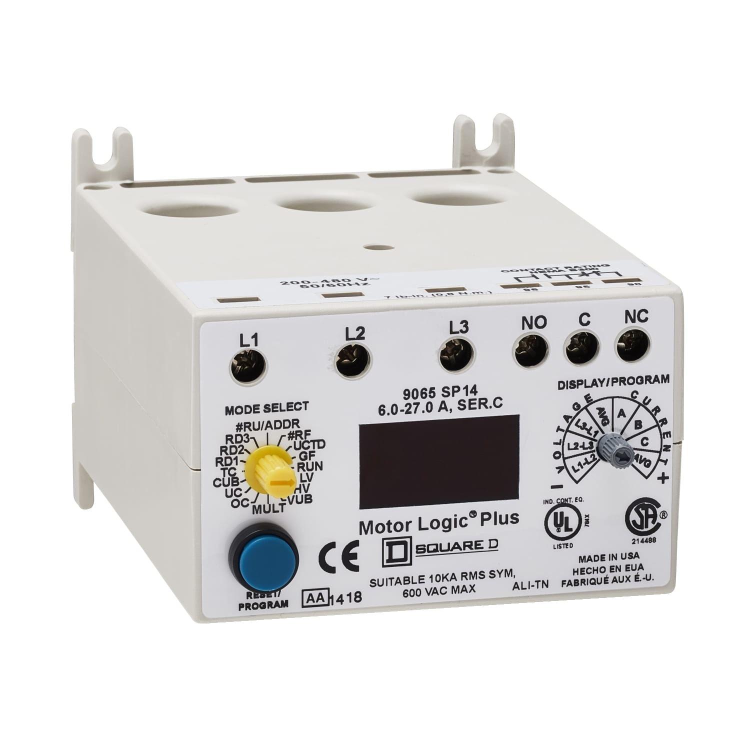Relé S/CARGA NEMA1 E/SOLID 6-27A MLOGIC 9065SP14 Schneider Electric — Schneider Electric
