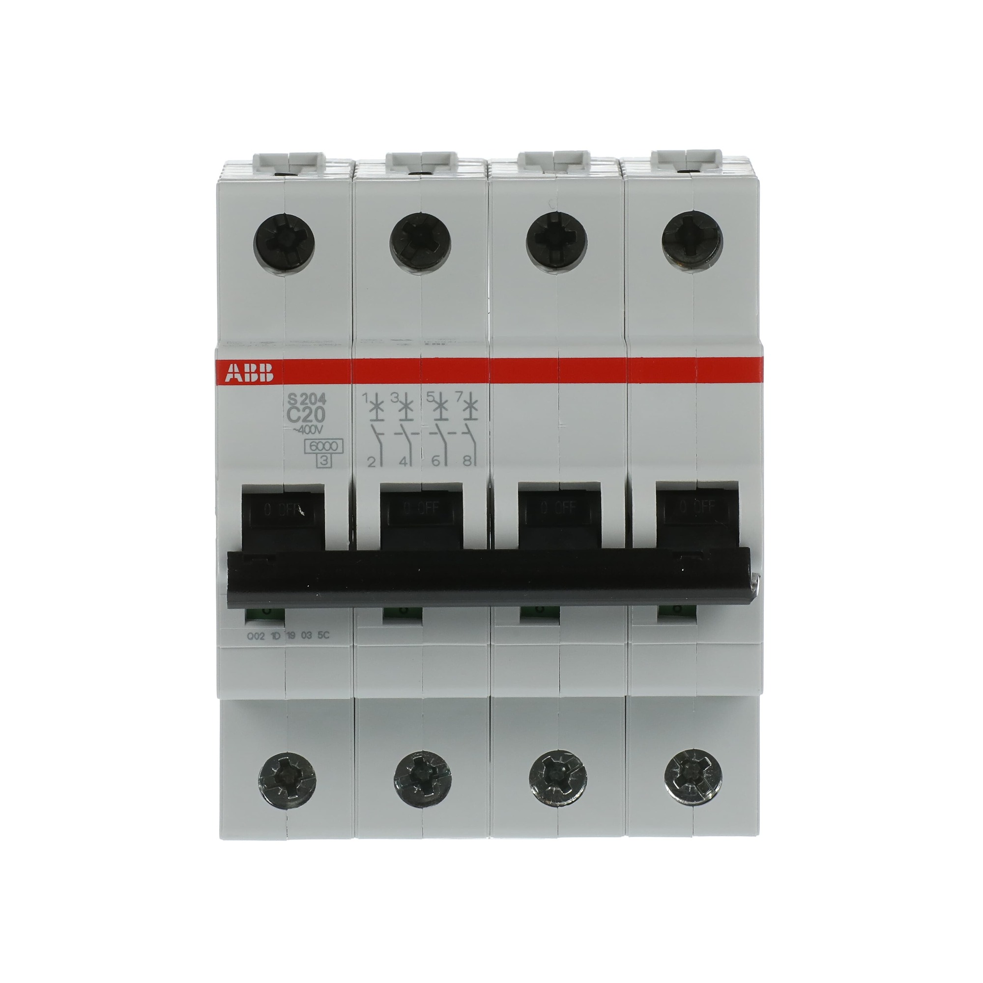 Interruptor automático 4x20A S200 2CDS254001R0204 ABB — ABB