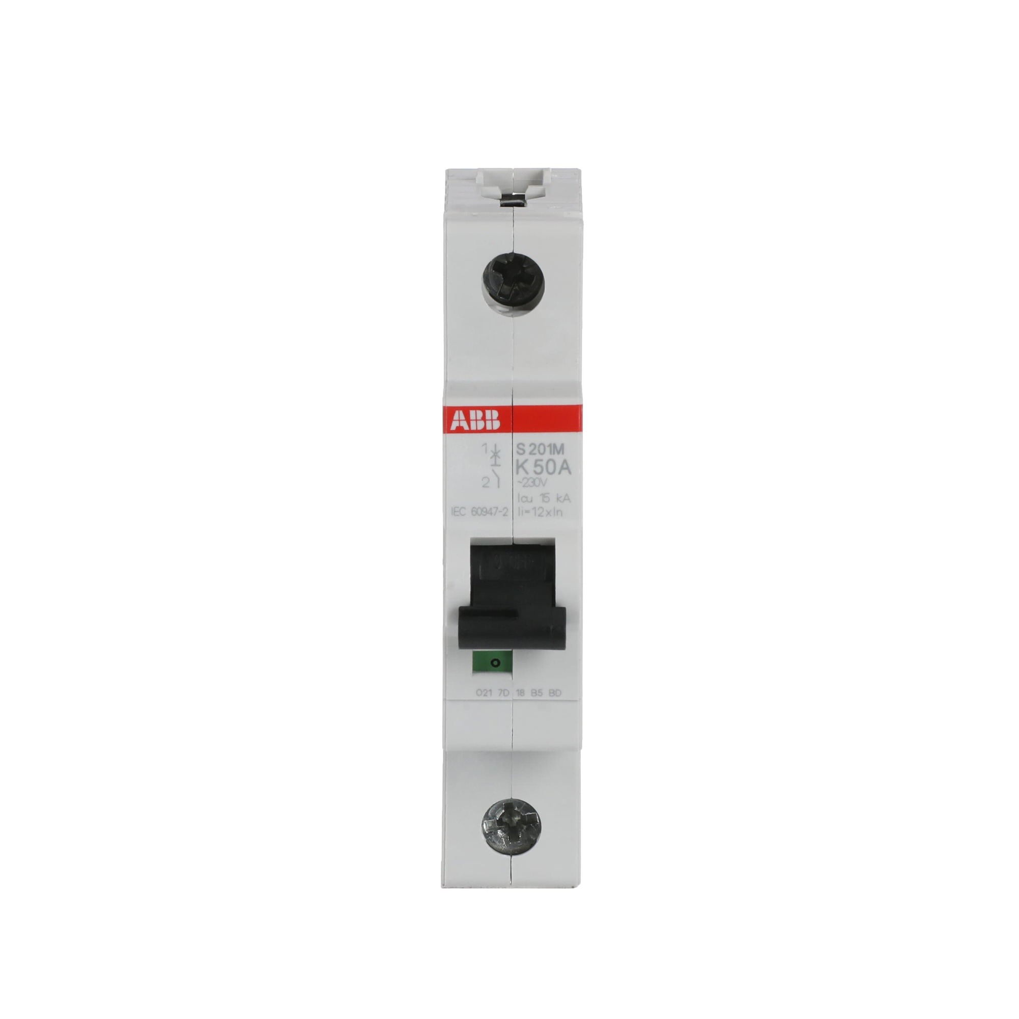 Interruptor automático 1x50A 15kA curva K 2CDS271001R0577 ABB — ABB