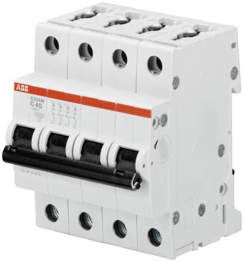 Interruptor automático 4x25A 15kA curva C 2CDS274001R0254 ABB — ABB