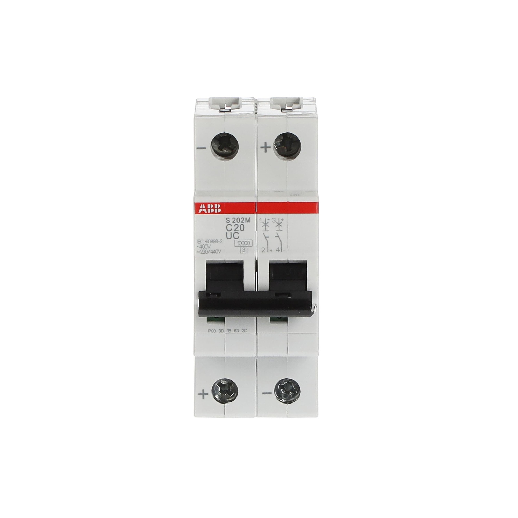 Interruptor automático 2x20A 10kA curva C 2CDS272061R0204 ABB — ABB