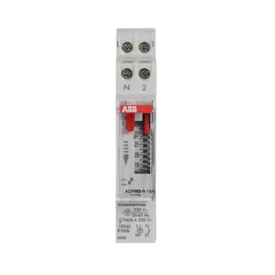Reloj Horario Diario Reserva 100H, AD1NO-R-15M, 15MIN, 1NA, 220VCA, 1MOD. 2CSM222461R1000 — ABB — ABB
