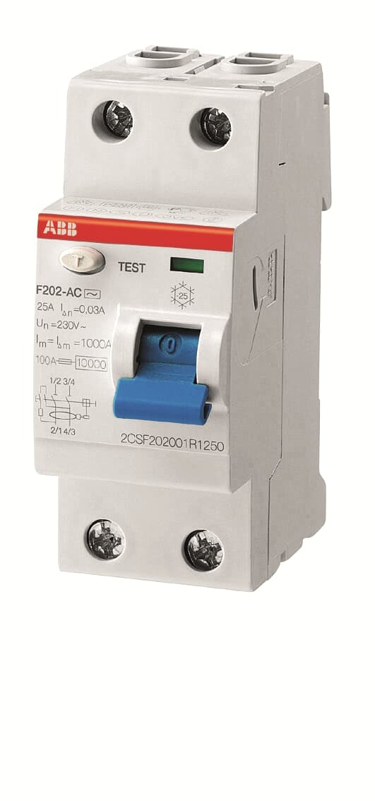 Interruptores Diferencial 2X 40A 30mA 2P 1TMF202005R1400 — ABB — ABB