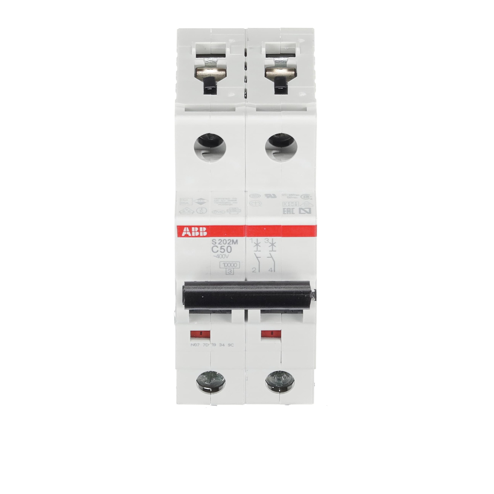 Interruptor automático 2x50A 15kA curva C 2CDS272001R0504 ABB — ABB