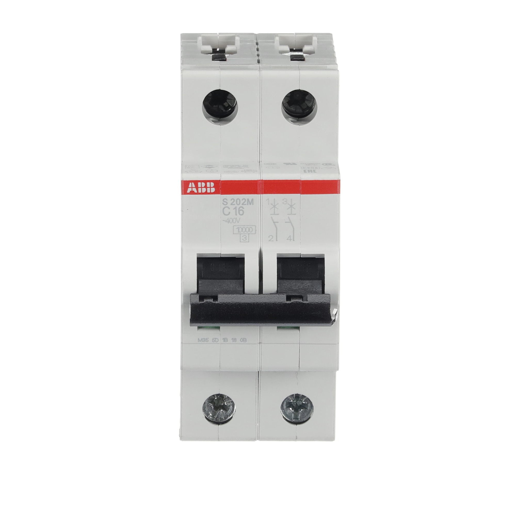 Interruptor automático 2x16A 15kA curva C 2CDS272001R0164 ABB — ABB