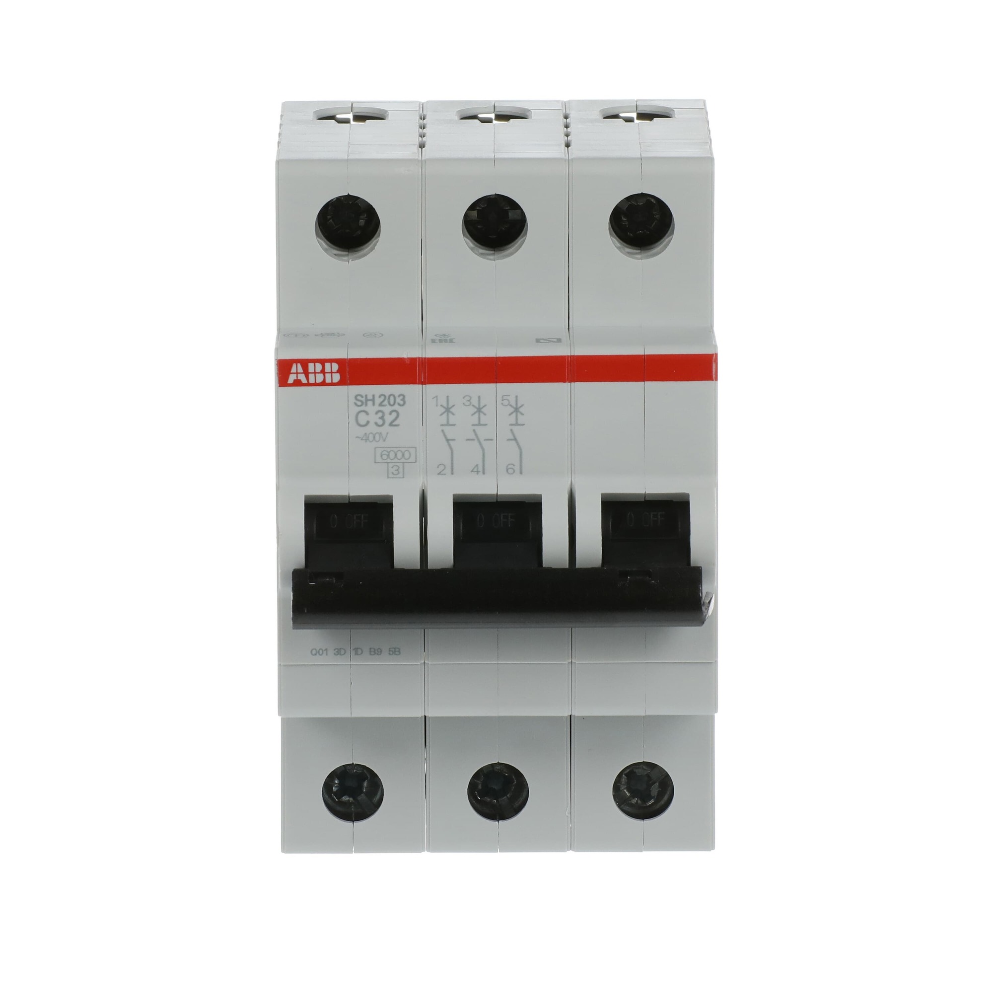 Interruptor automático 3x32A 6kA curva C 2CDS213001R0324 ABB — ABB
