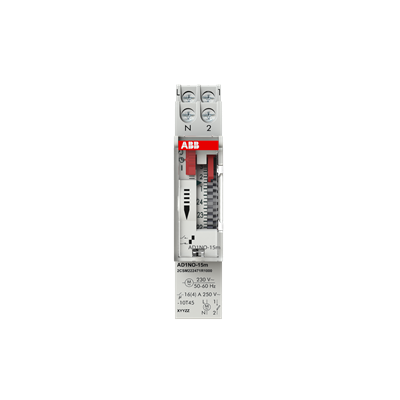 Reloj Horario Diario Sin Reserva, AD1NO-15m, 15MIN., 1NA, 220VCA, 1MÓD. 2CSM222471R1000 — ABB — ABB