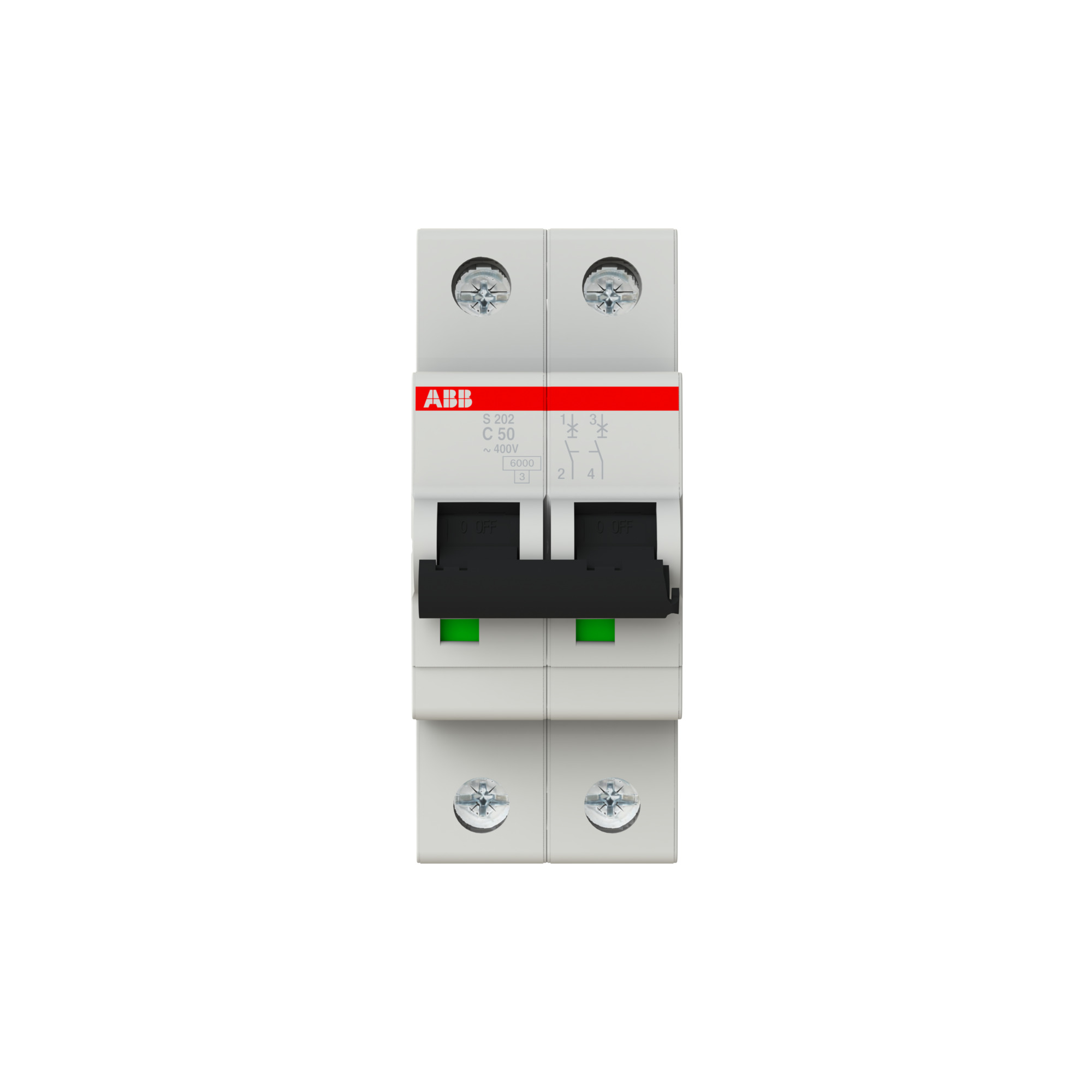 Interruptor automático 2x50A 10kA curva C S200 2CDS252001R0504 ABB — ABB