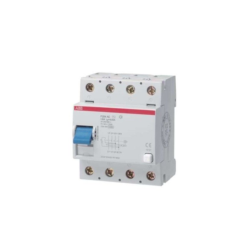 Interruptor DIFERENCIAL F200 A 4x125A 300MA 2CSF204101R3950 ABB — ABB