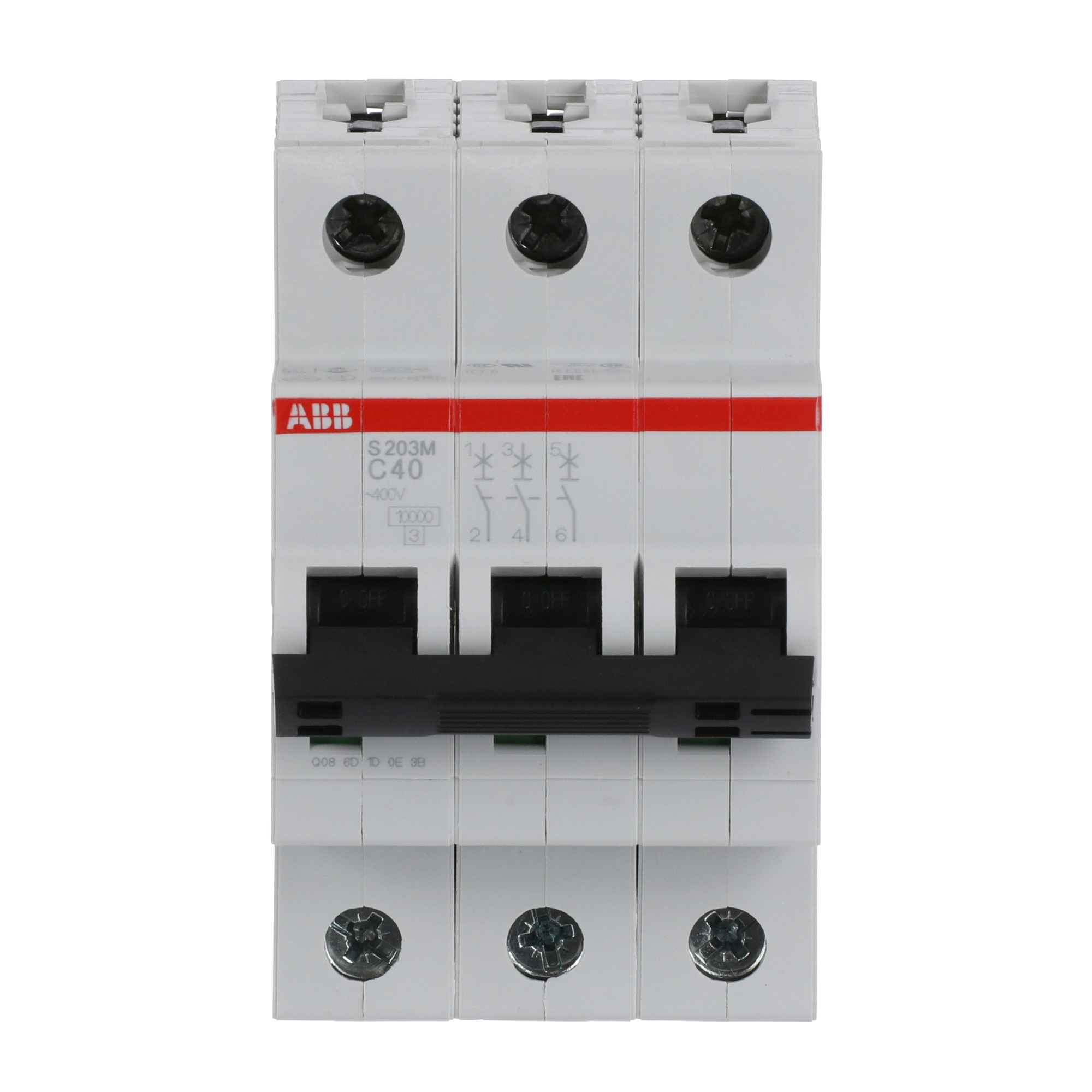 Interruptor automático 3x40A 15kA curva C 2CDS273001R0404 ABB — ABB