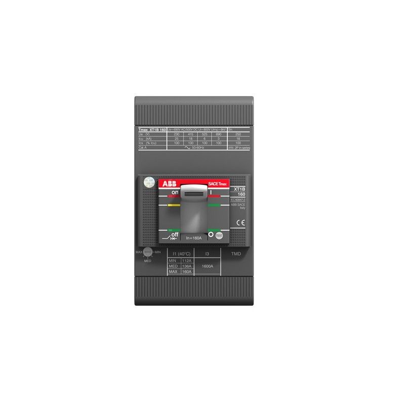 Interruptor caja moldeada 160A 50kA XT1 — Regulable 1SDA067436R1 ABB — ABB