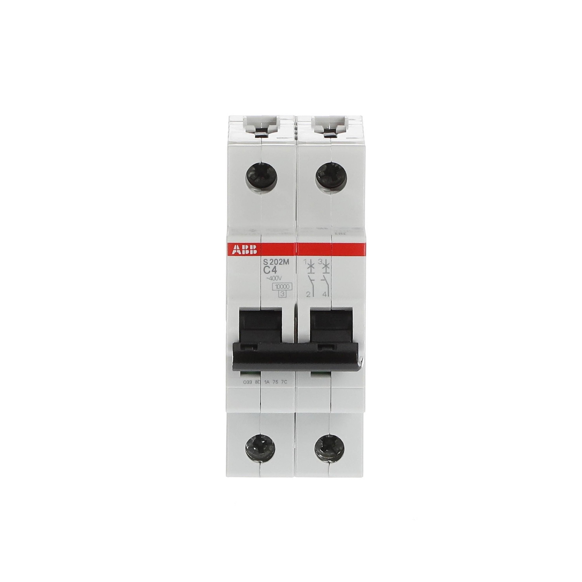 Interruptor automático 2x4A 15kA curva C 2CDS272001R0044 ABB — ABB