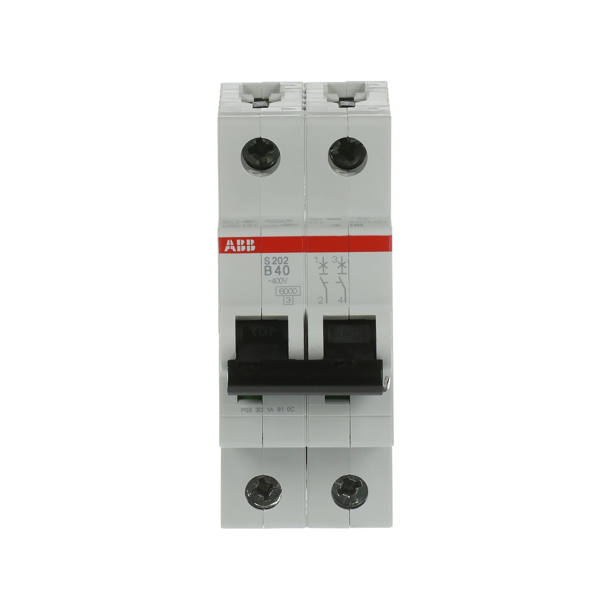 Interruptor automático 2x40A 10kA curva B SH200 2CDS252001R0405 ABB — ABB