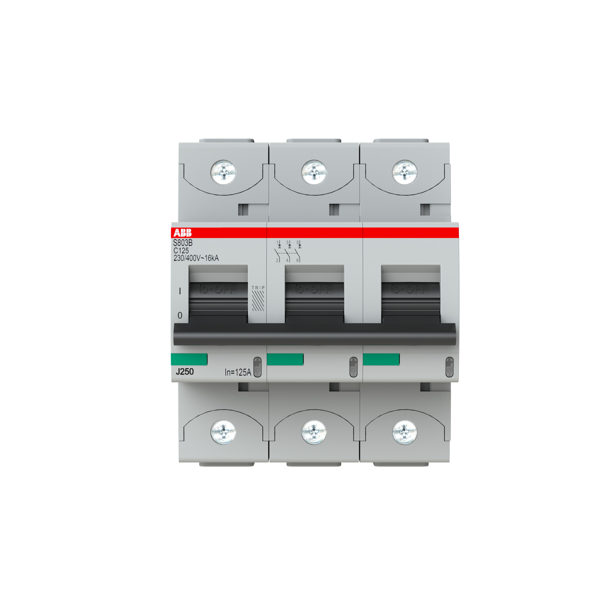 Interruptor HIGH PERFORM S800B 3P 125A C 16KA 2CCS813001R0844 ABB — ABB