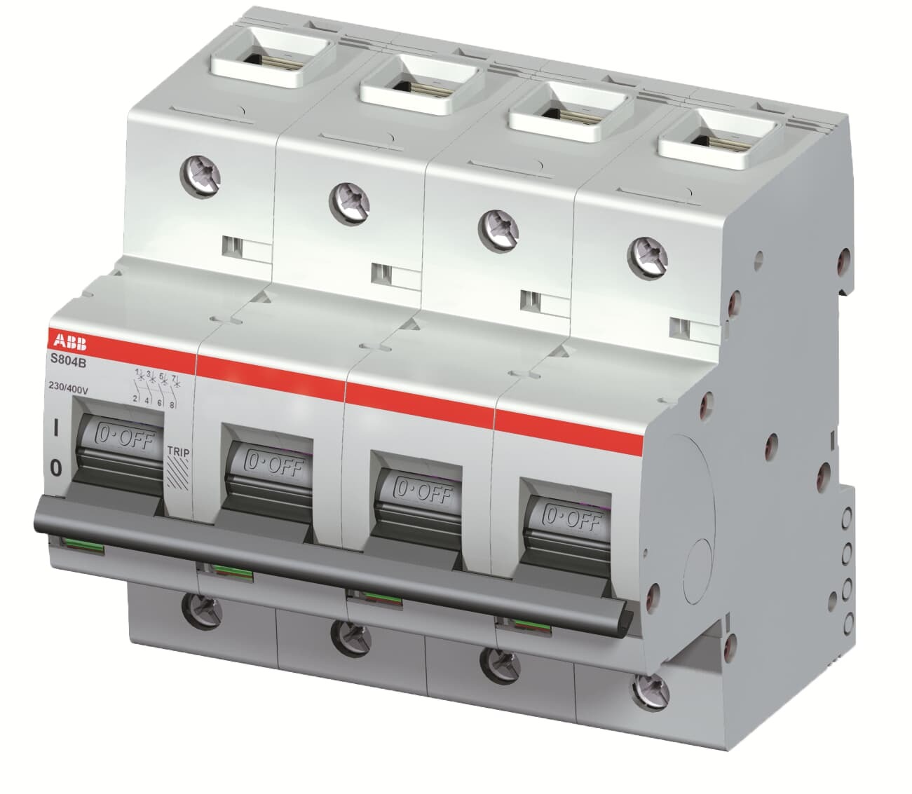 Interruptor automático 4x80A 16kA curva C 2CCS814001R0804 ABB — ABB