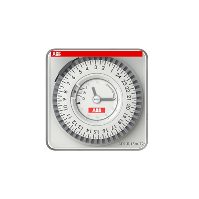 Reloj Horario Diario Reserva 100H, AD1-R-15m-72, 15MIN., 1CO, 220VCA, 72x72mm 2CSM208131R1000 — ABB — ABB