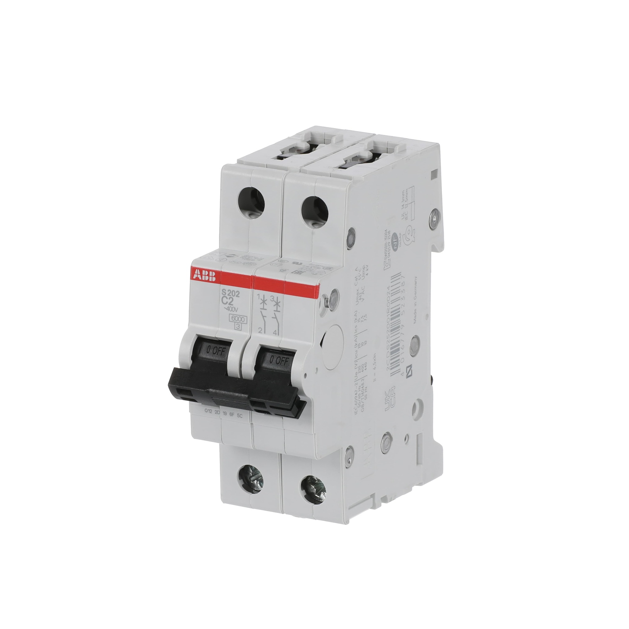 Interruptores Automatico 2X 2A C 10kA S200 2CDS252001R0024 — ABB — ABB