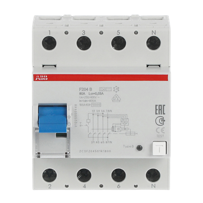Diferencial 4x80 30mA Tipo B / F202B 2CSF204501R1800 — ABB — ABB