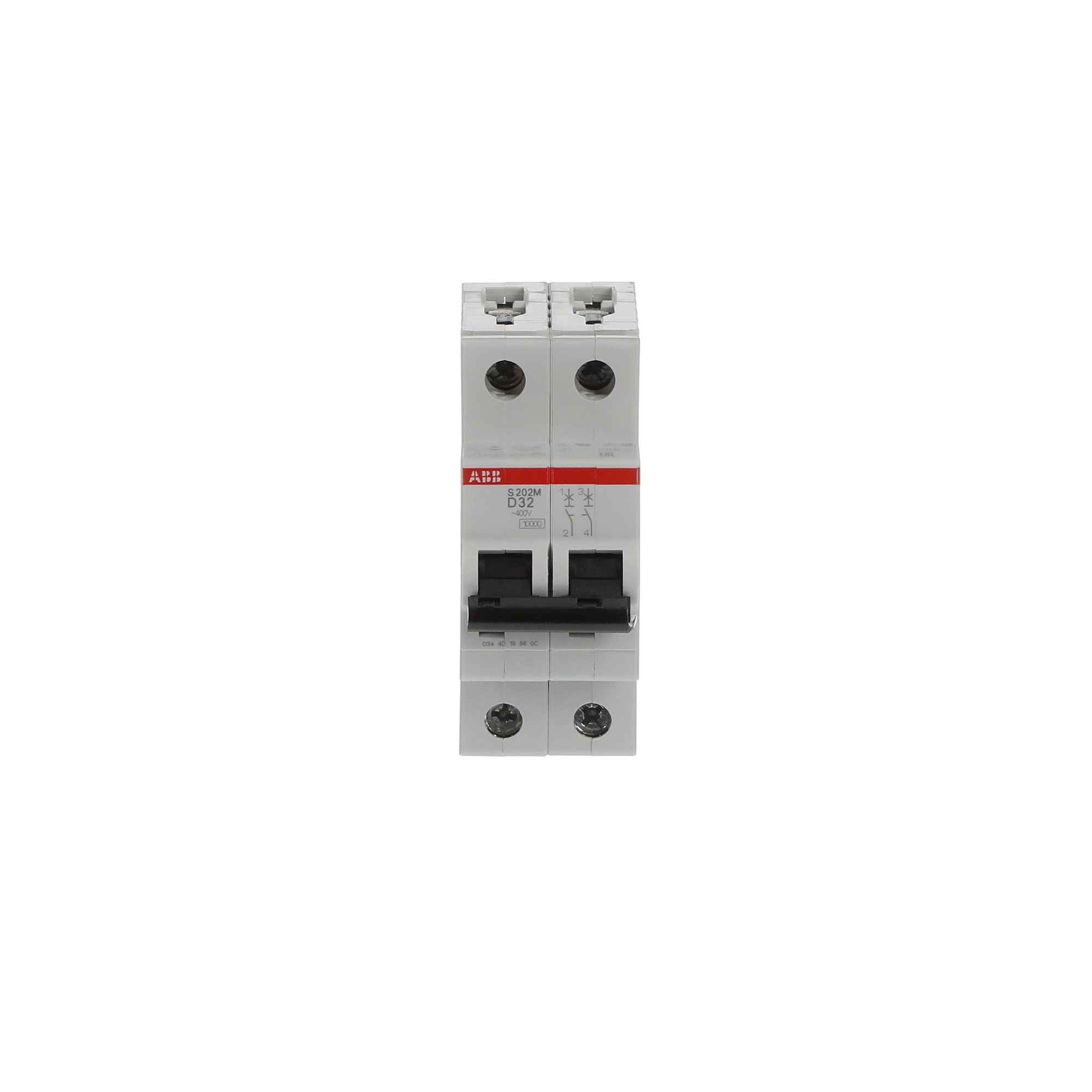 Interruptor automático 2x32A 15kA curva D S200 2CDS272001R0321 ABB — ABB