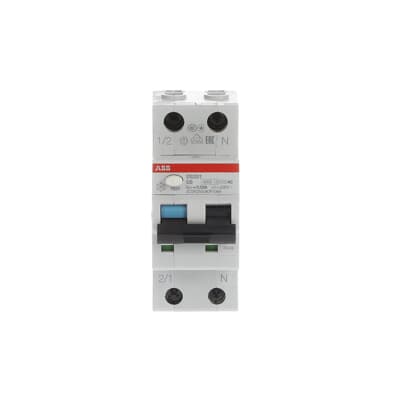 Interruptor Combinado DS201 1P+N 6A Curva C, Dif. Tipo AC 30mA, 6/10kA 2CSR255080R1064 — ABB — ABB