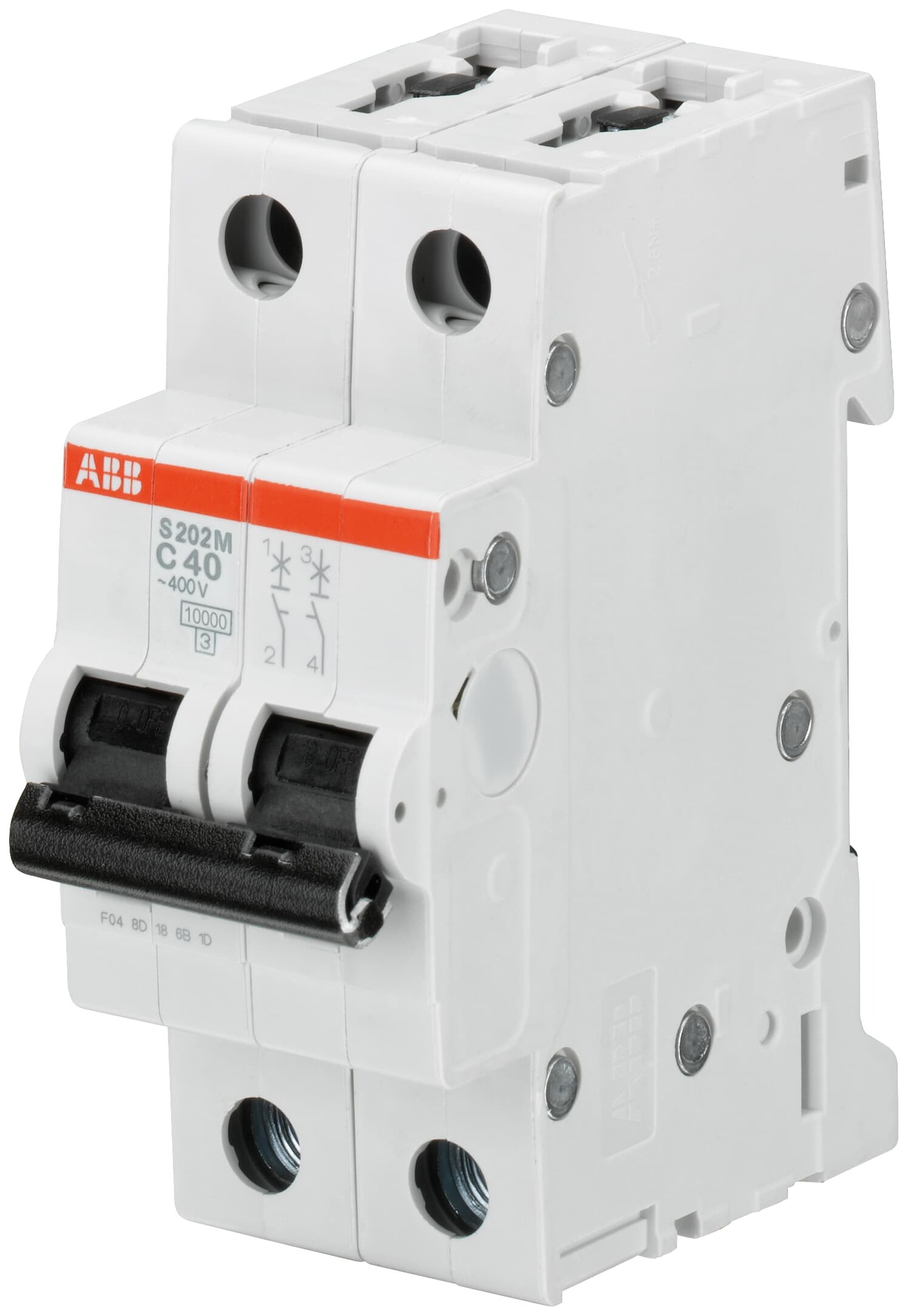 Interruptor automático 4x40A 15kA curva C S200 2CDS274001R0404 ABB — ABB