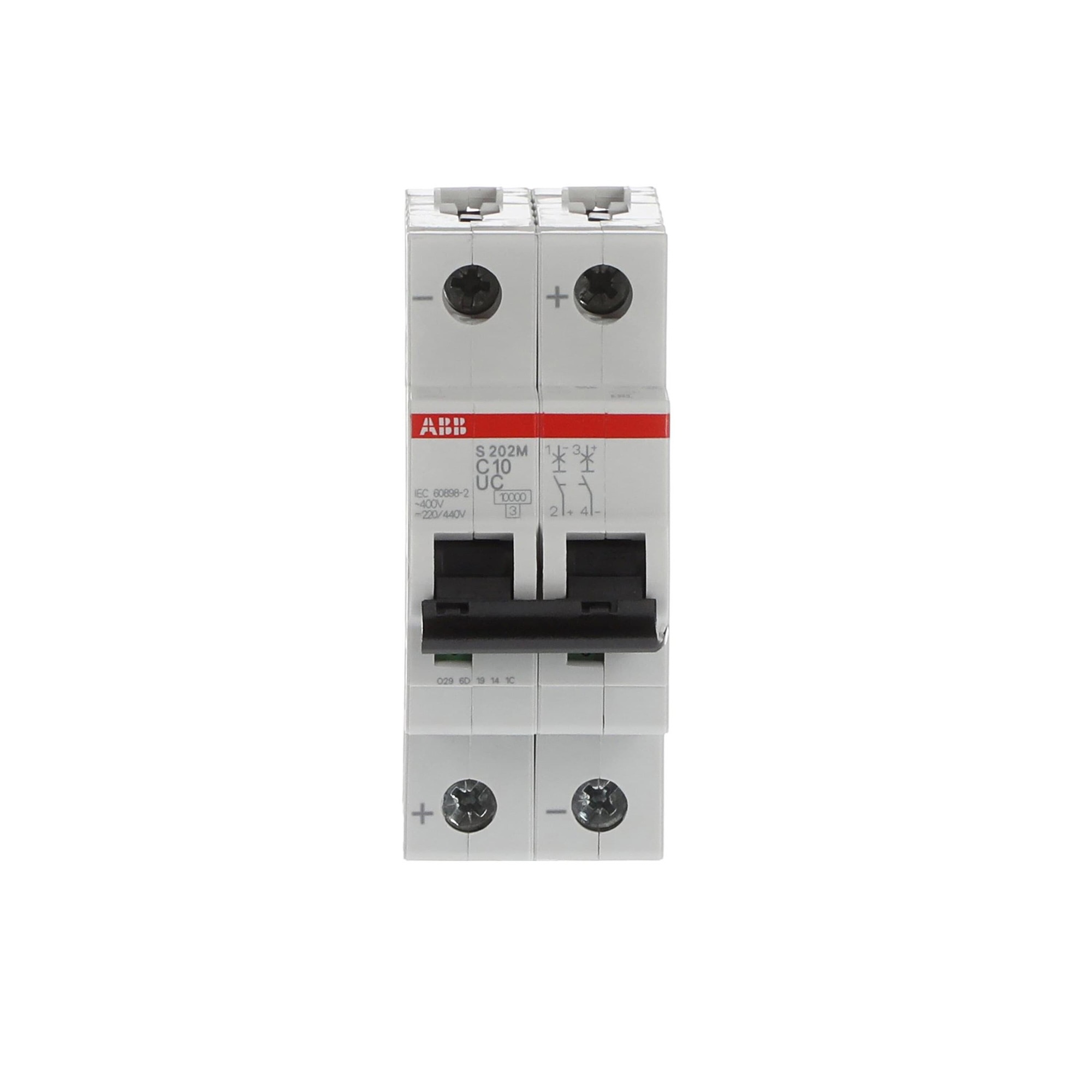 Interruptor automático 2x10A 10kA curva C 2CDS272061R0104 ABB — ABB