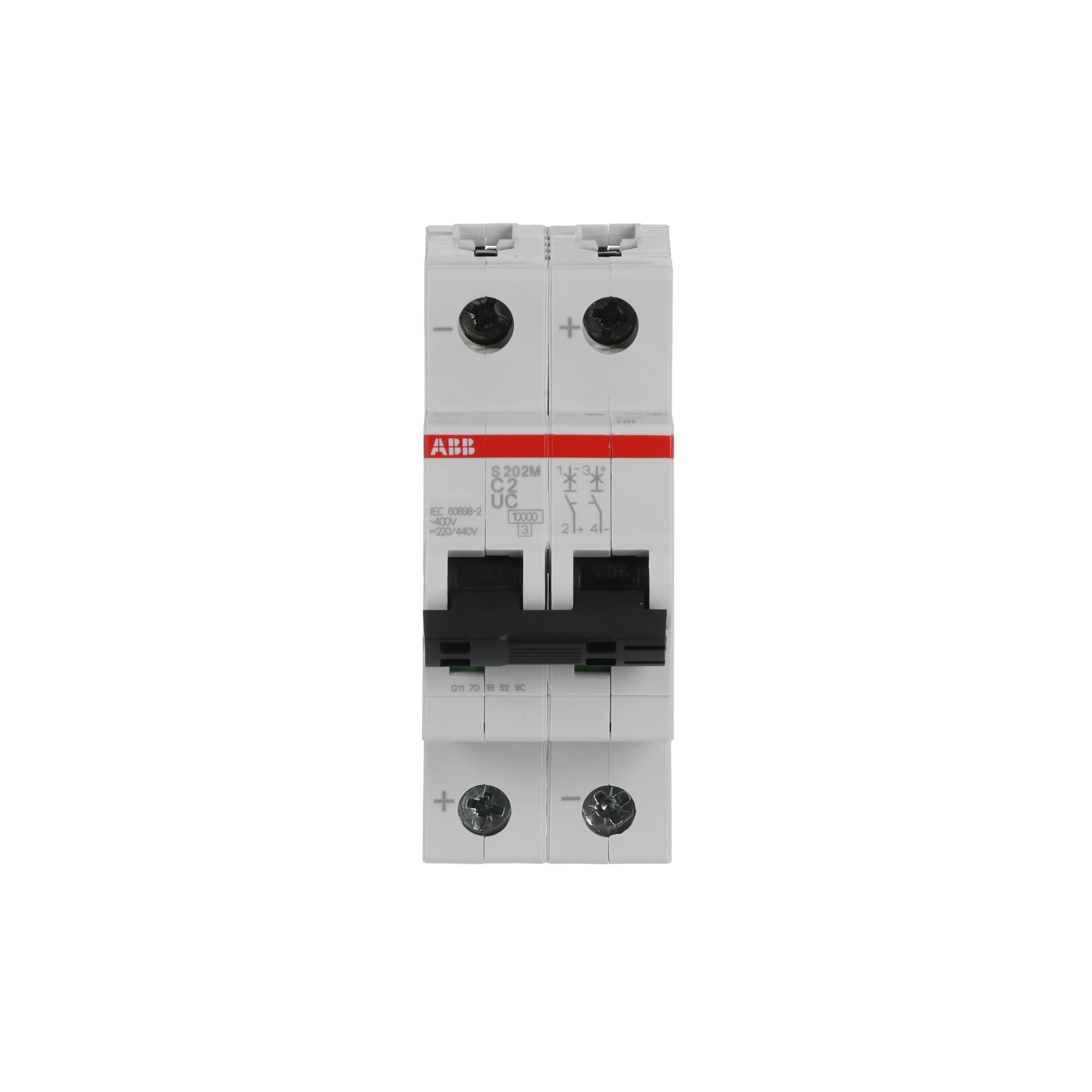 Interruptor automático 2x2A 10kA curva C 2CDS272061R0024 ABB — ABB