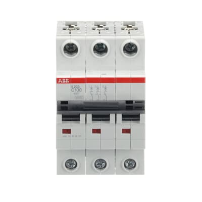 Interruptor automático 3x100A 6kA curva C 2CDS253001R0824 ABB — ABB