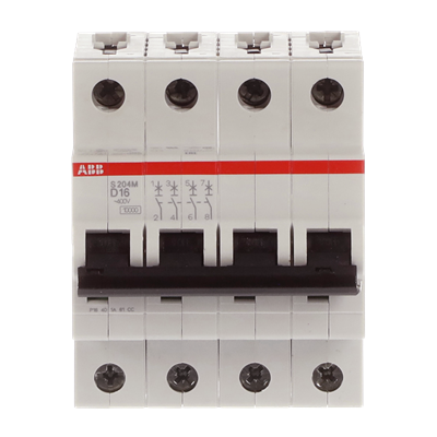Interruptor automático 4P 15kA curva D 2CDS274001R0161 ABB — ABB