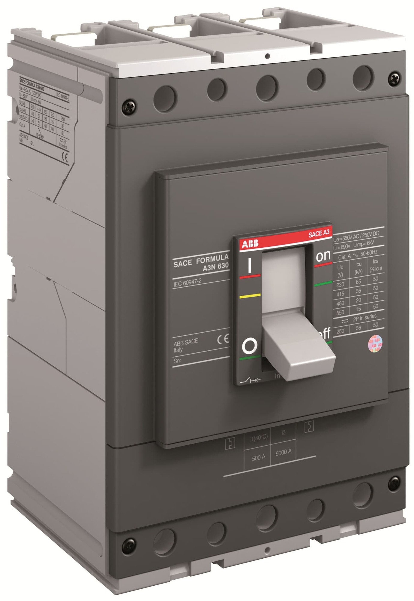 Interruptor caja moldeada 400A 36kA — Regulable 1SDA066561R1 ABB — ABB