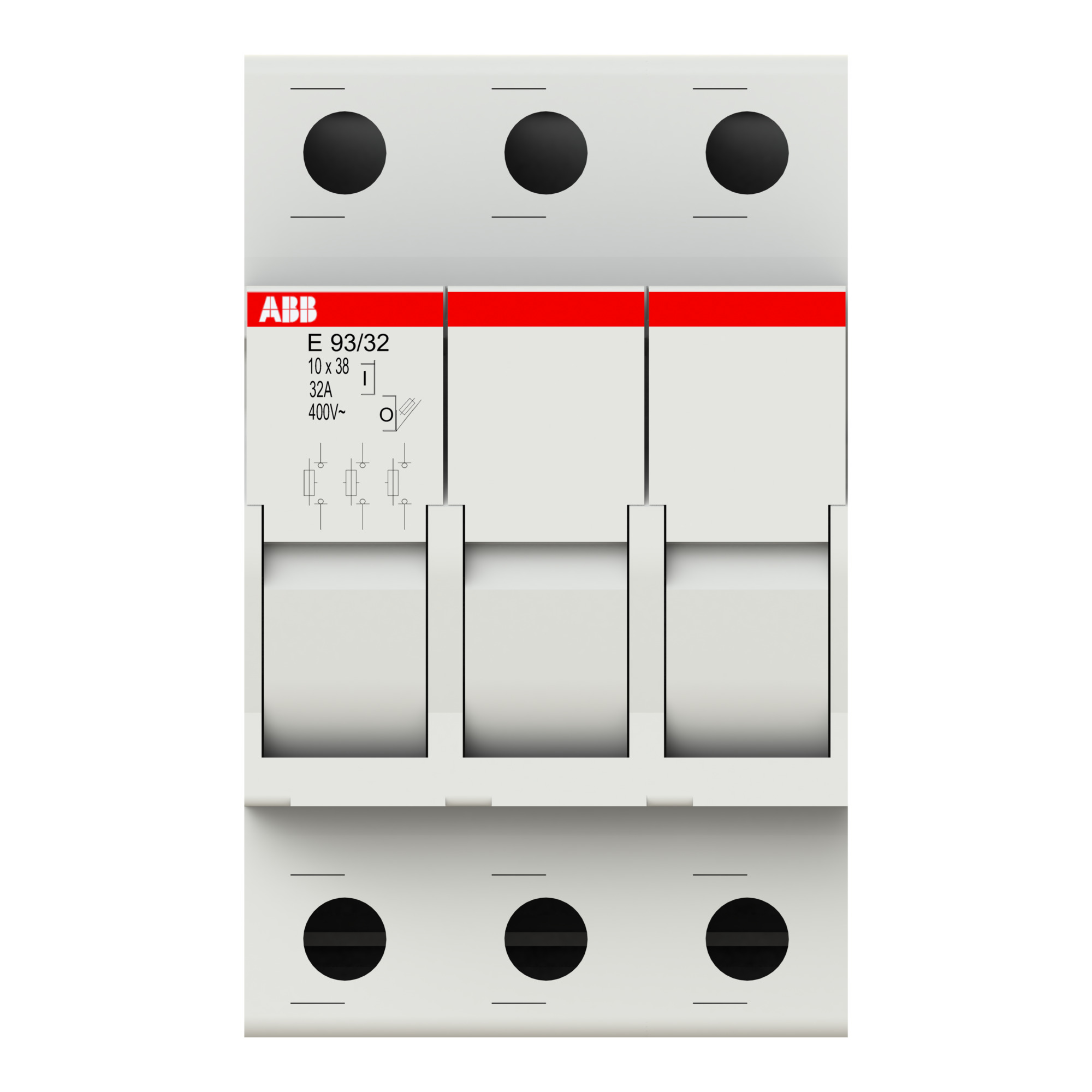 Portafusible 32A 3P 10.3x38mmE93 400V 2CSM204753R1801 — ABB — ABB