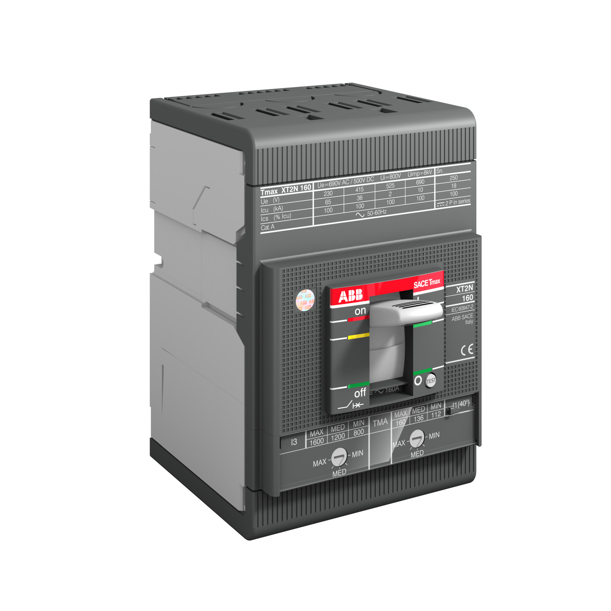 Interruptor caja moldeada 40A 36kA XT2 — Regulable 1SDA067014R1 ABB — ABB