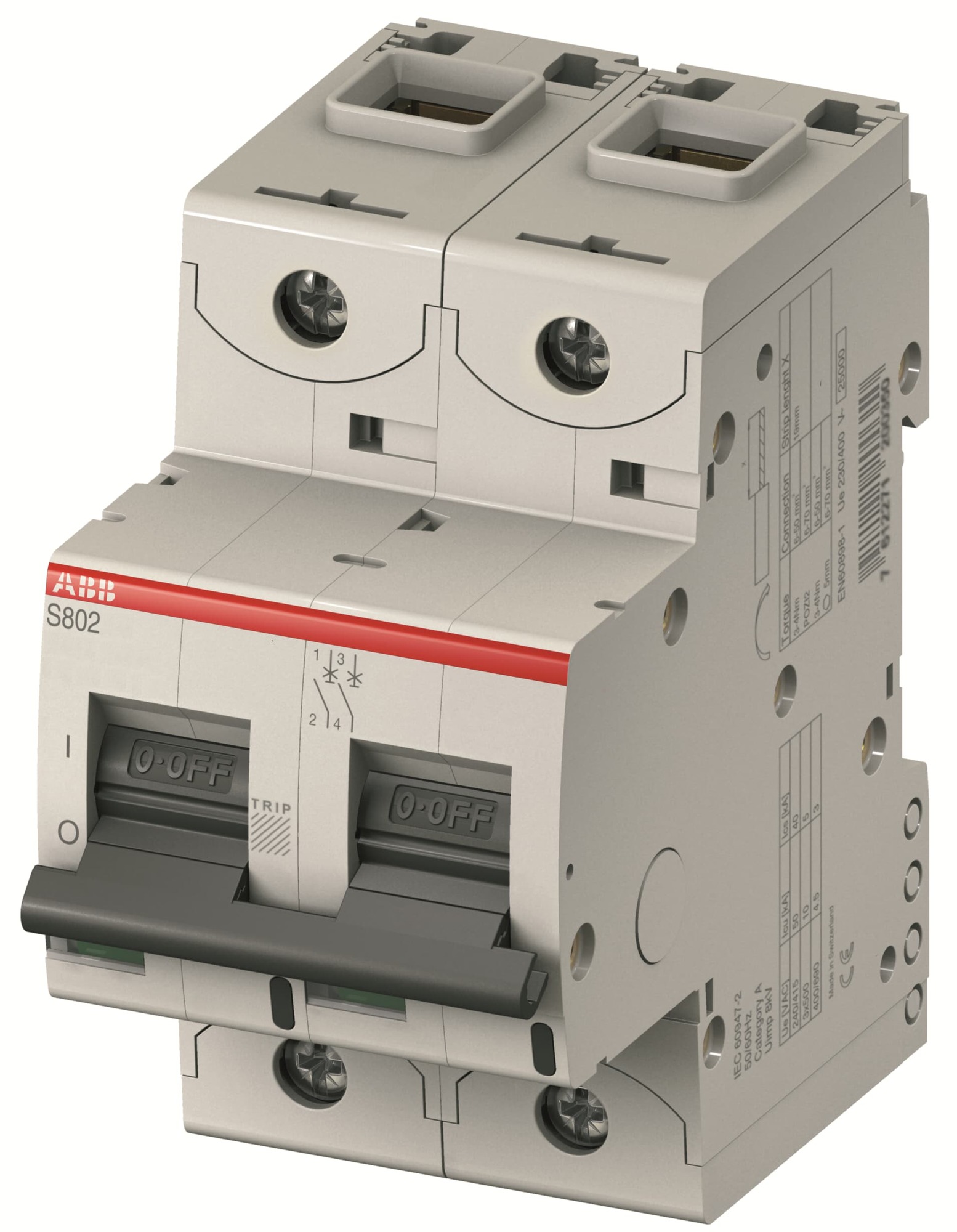 Interruptor automático 2x80A 5kA 2CCP842001R1809 ABB — ABB