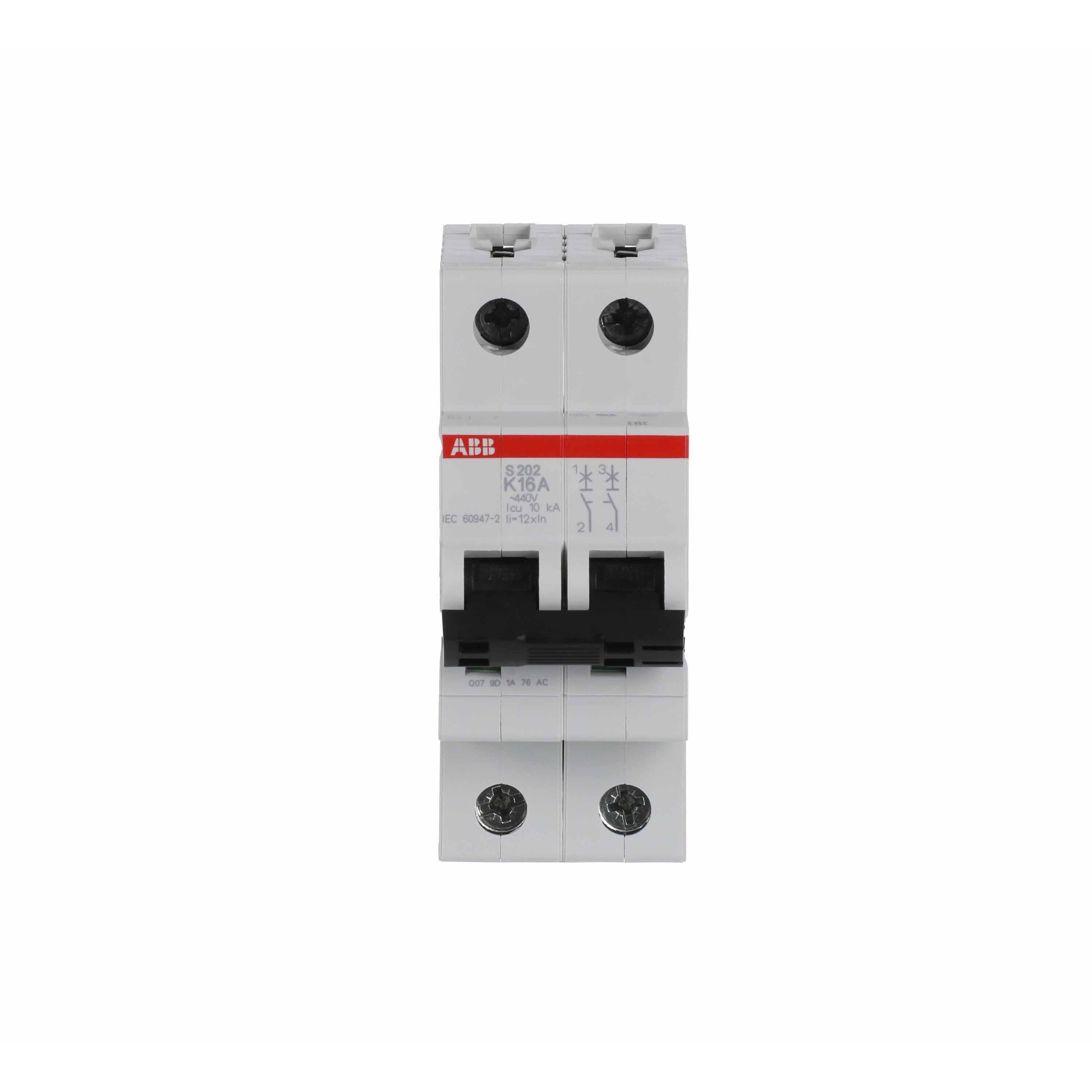 Interruptor automático 2x16A 10kA curva K S200 2CDS252001R0467 ABB — ABB