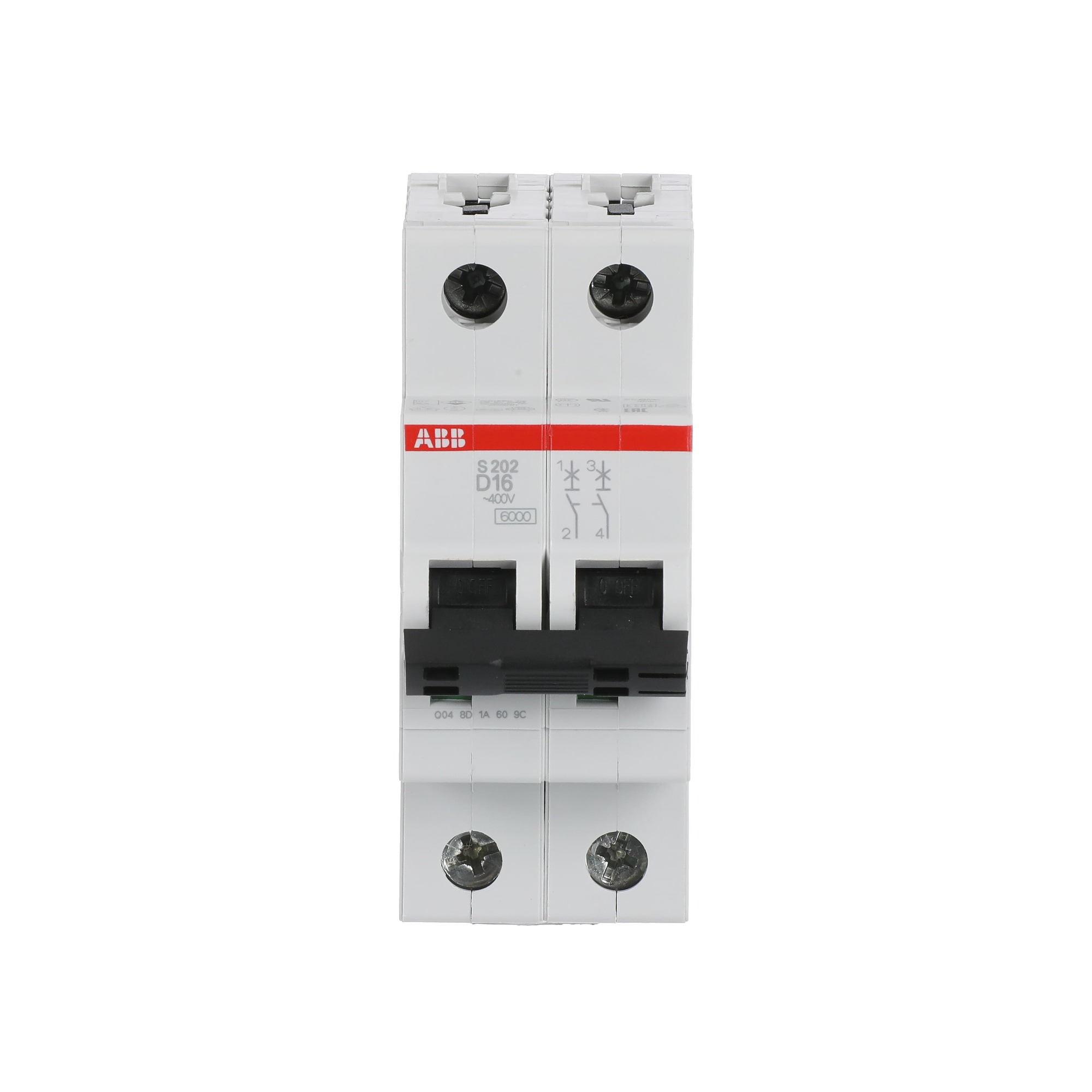 Interruptor automático 2x16A 10kA curva D S200 2CDS252001R0161 ABB — ABB