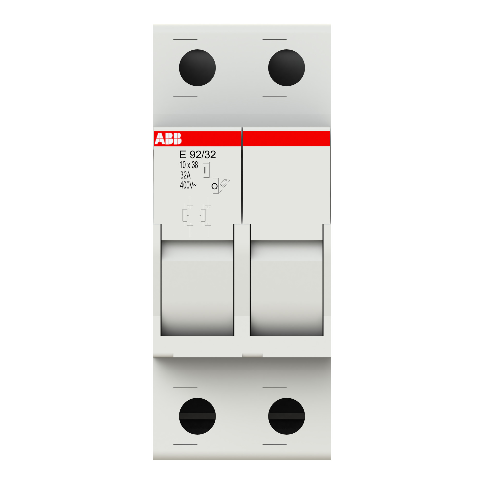 Portafusible E92/32 400V 2P 32A 10.3x38mm 2CSM200883R1801 — ABB — ABB