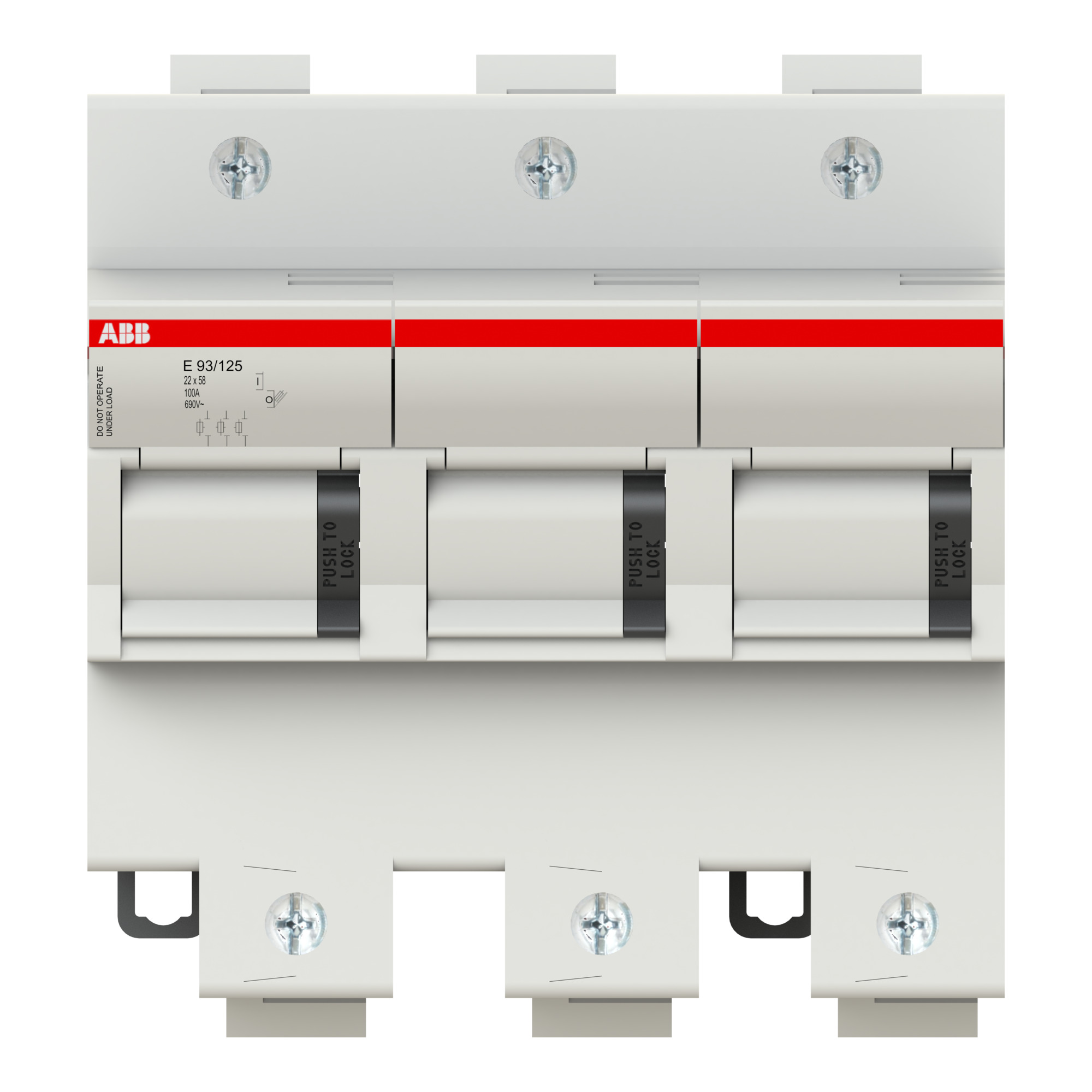 Portafusible E93/125 690V 3P 125A 22x58mm 2CSM277502R1801 — ABB — ABB