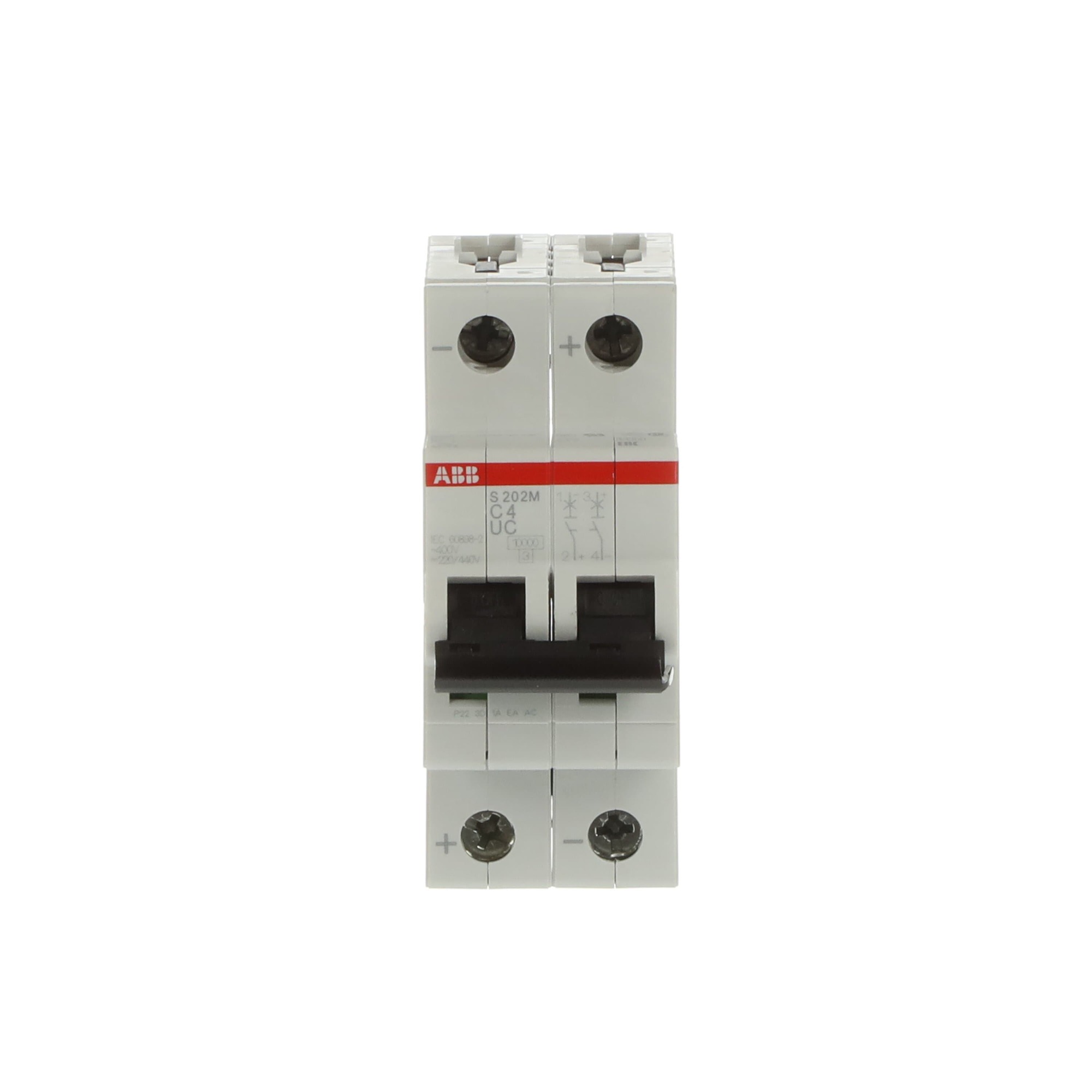 Interruptor automático 2x4A 10kA curva C 2CDS272061R0044 ABB — ABB