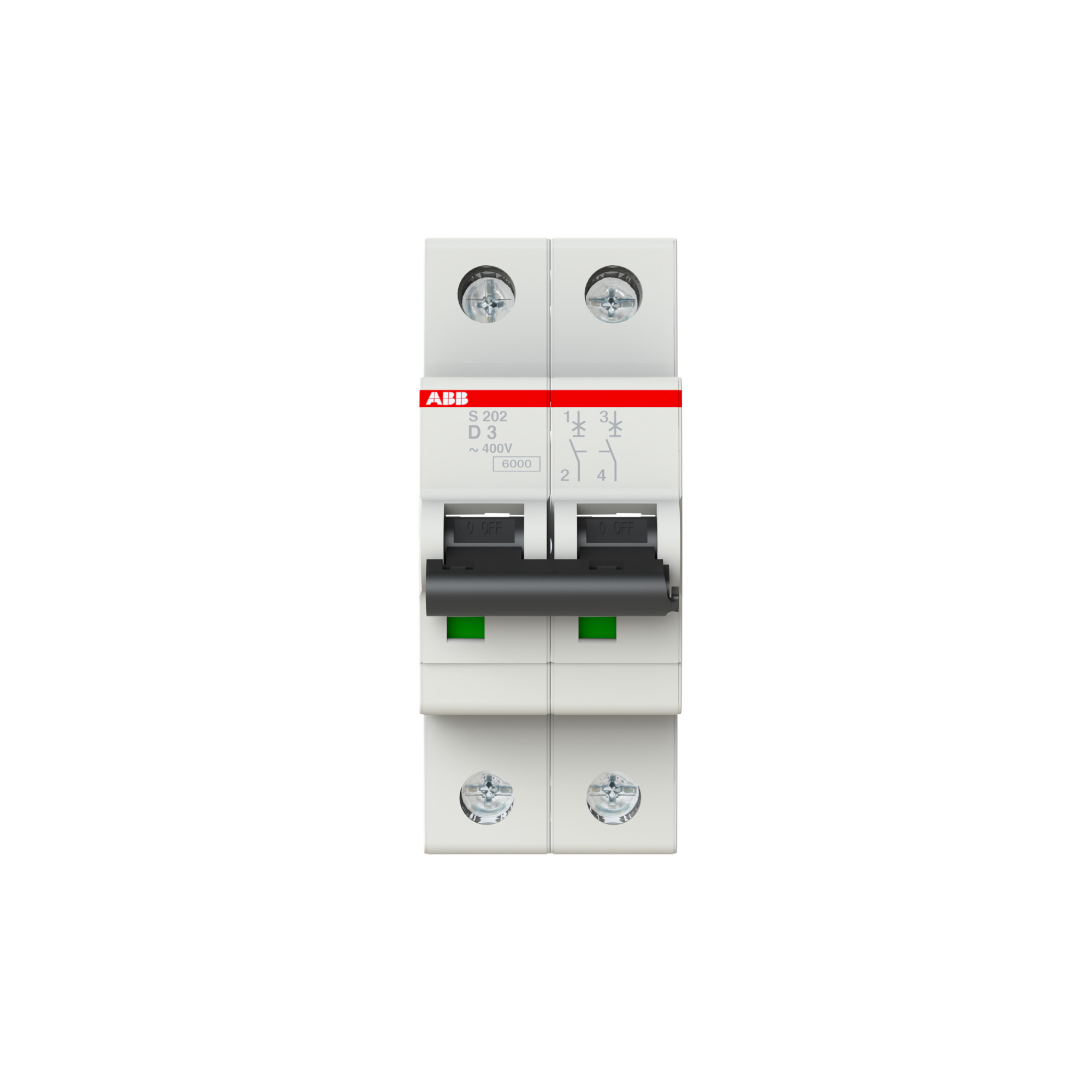 Interruptor automático 2x3A 10kA curva D S200 2CDS252001R0031 ABB — ABB