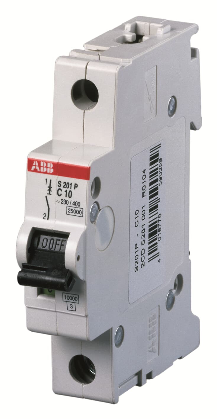 Interruptor automático 1x10A 25kA curva Z S200P 2CDS281001R0428 ABB — ABB