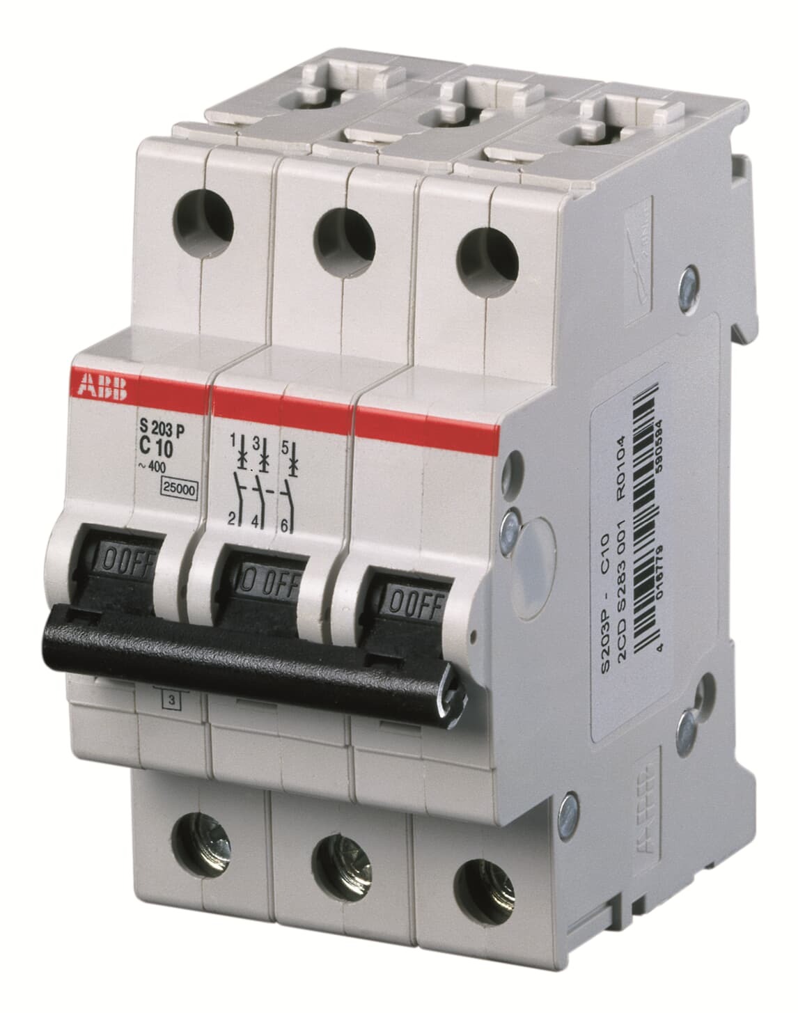 Interruptor automático 3x2A 25kA curva D S200P 2CDS283001R0021 ABB — ABB