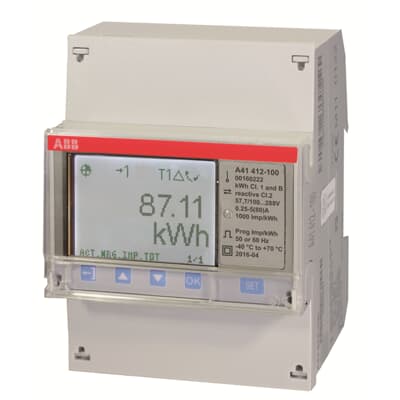 Remarcador Monofasico A41 412-100, Oro, Directo 80A, Modbus Rtu 2CMA170505R1000 — ABB — ABB