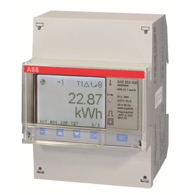 Remarcador Monofasico A42 552-100, Platino, Indirecto, Modbus Rtu 2CMA100238R1000 — ABB — ABB
