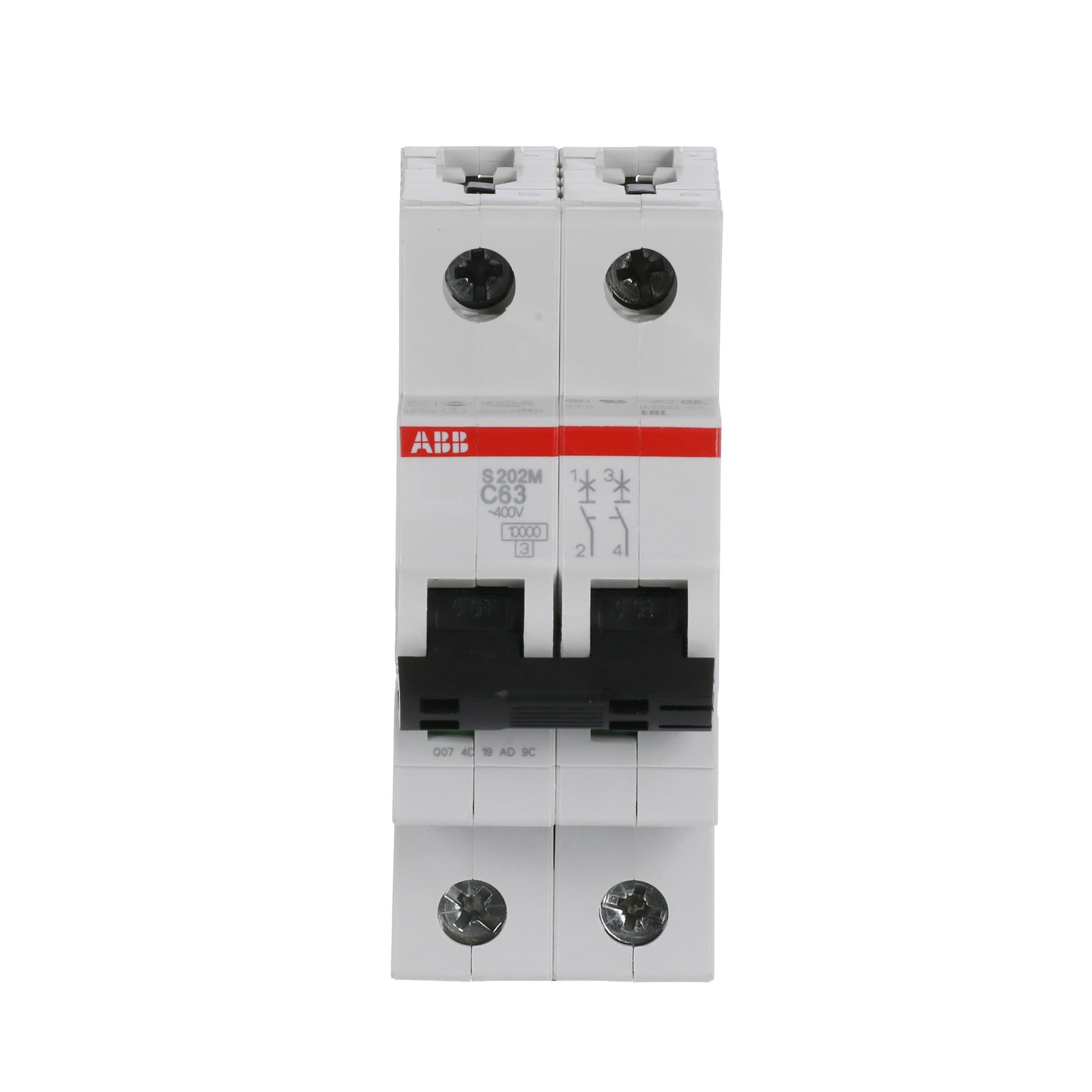 Interruptor automático 2x630A 15kA curva C 2CDS272001R0634 ABB — ABB