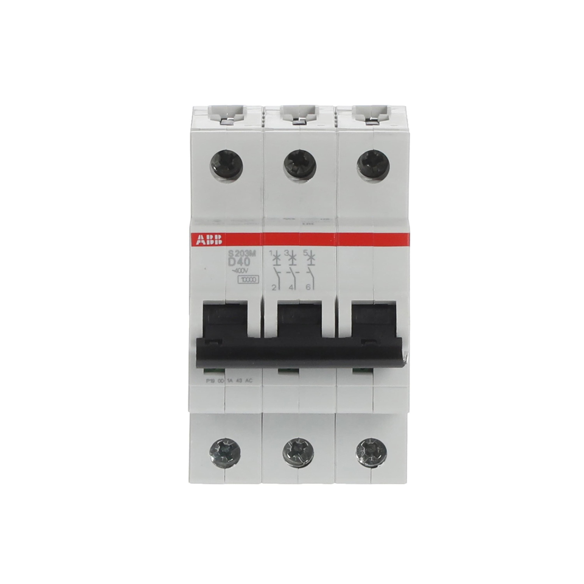 Interruptor automático 3x40A 15kA curva D 2CDS273001R0401 ABB — ABB