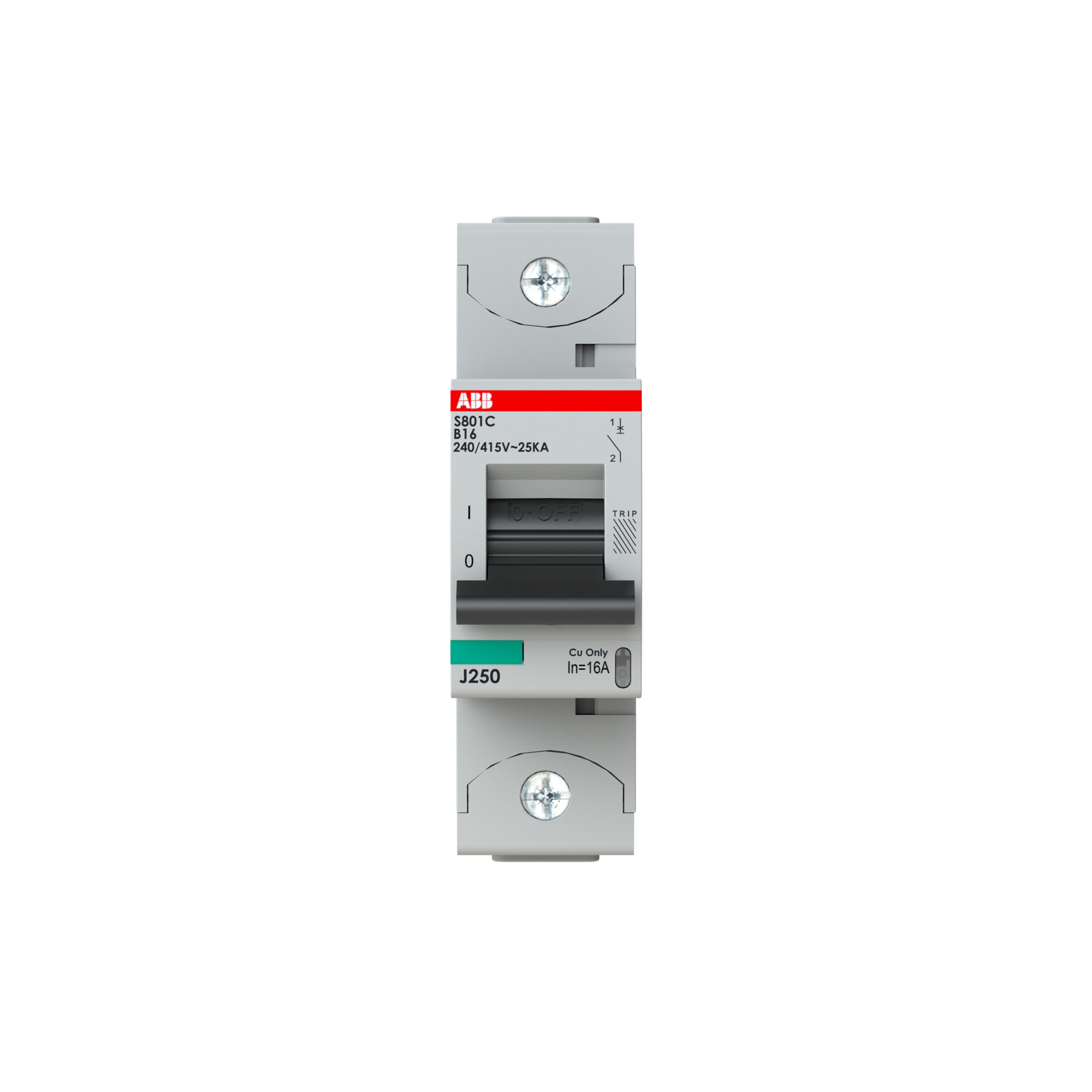Interruptor automático 1x16A 25kA curva B 2CCS881001R0165 ABB — ABB
