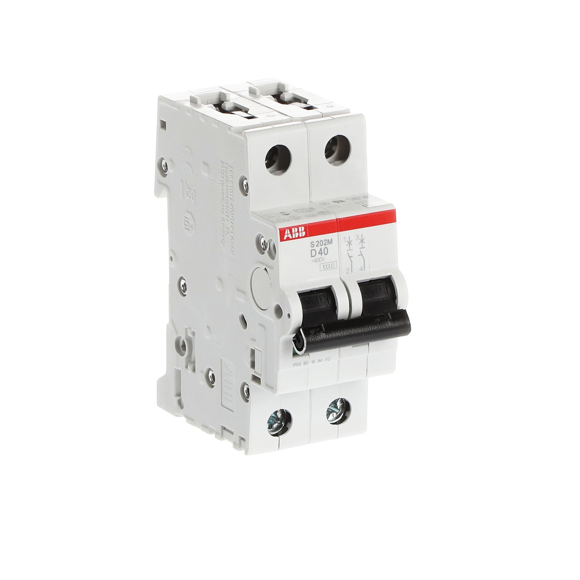 Interruptor automático 2x40A 15kA curva D S200 2CDS272001R0401 ABB — ABB