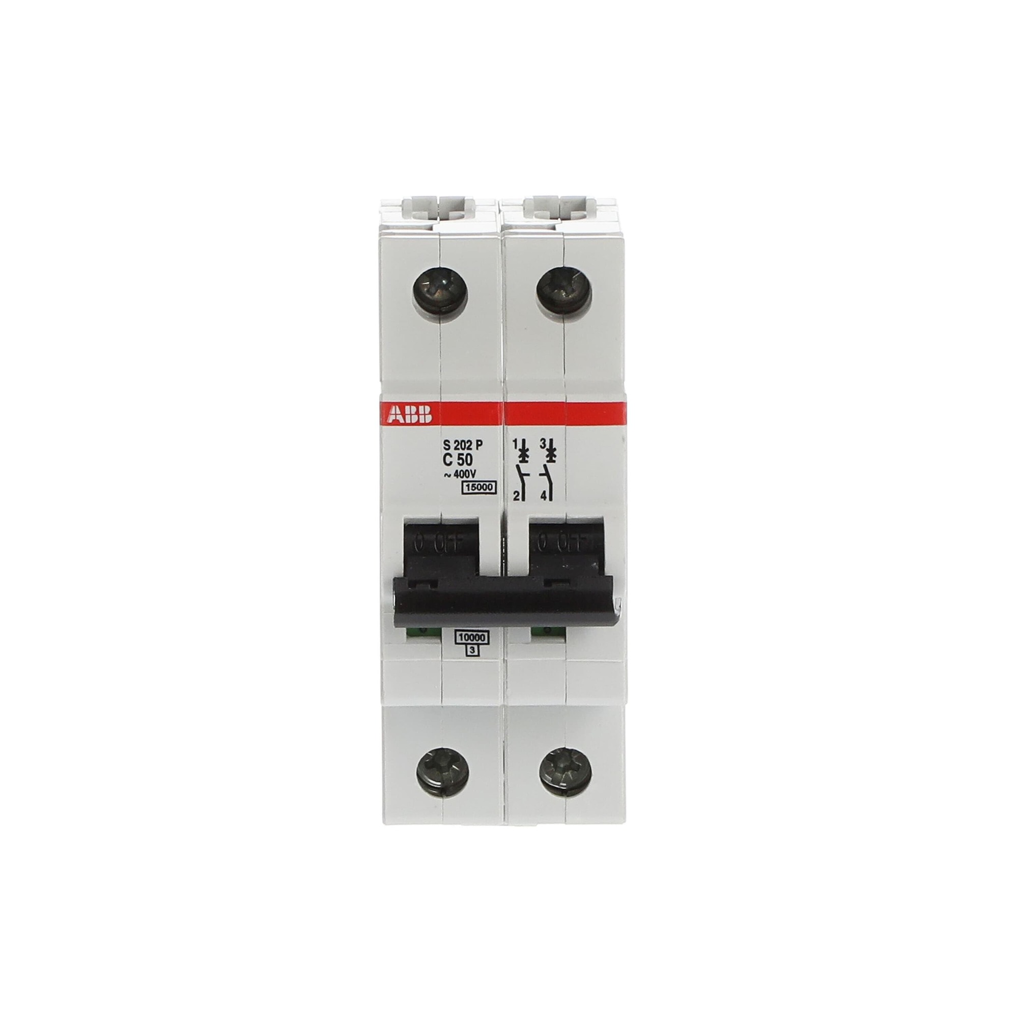 Interruptor automático 2x50A 15kA curva C S200P 2CDS282001R0504 ABB — ABB