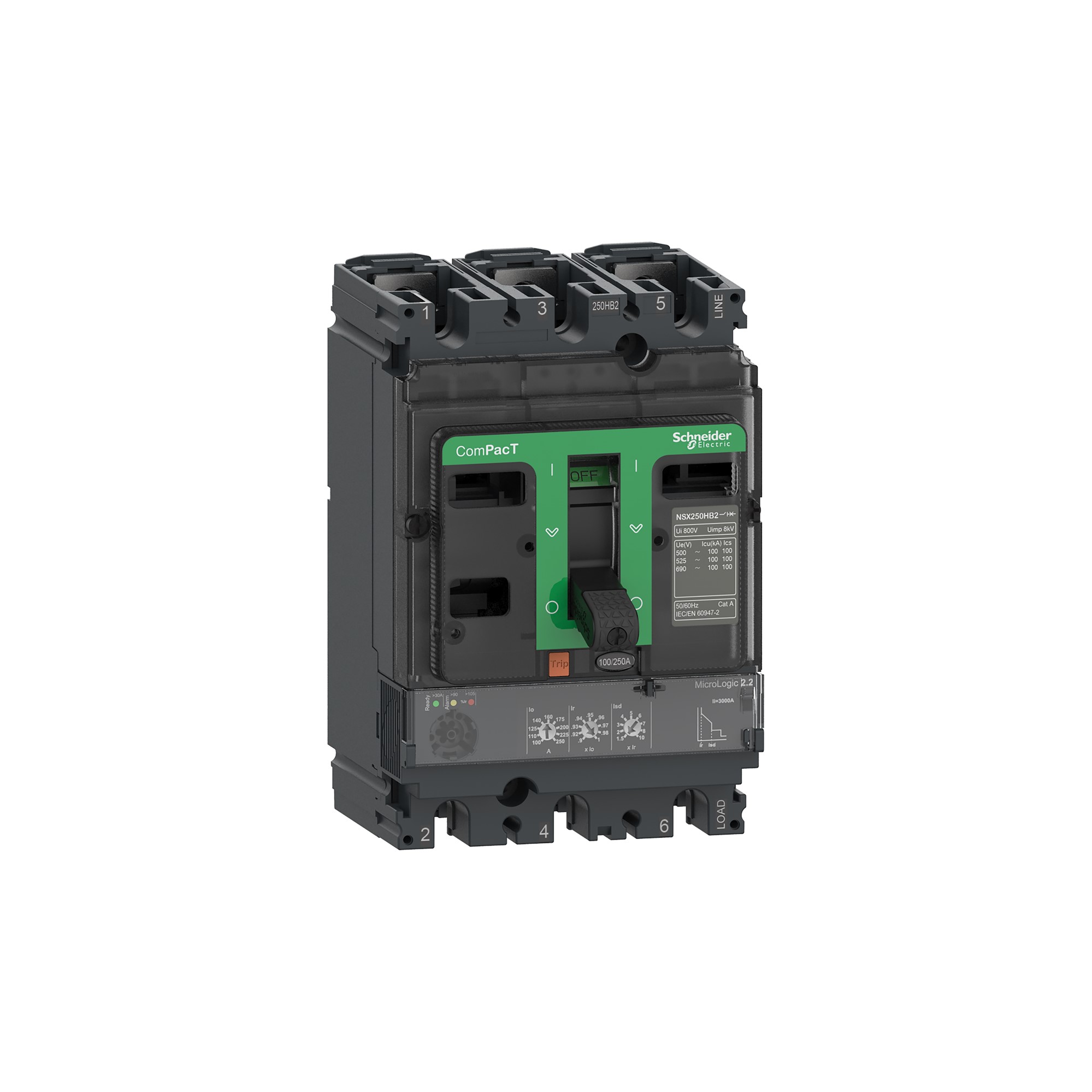 Interruptor caja moldeada 3x100A Compact NSX C10H32D100 Schneider — Schneider Electric